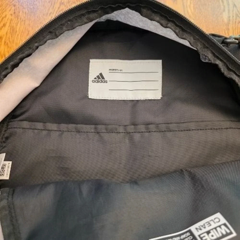 Adidas Grey Classic Backpack with Clip-on Pouch 980594-D‎ 2 Zipper Laptop Pocket